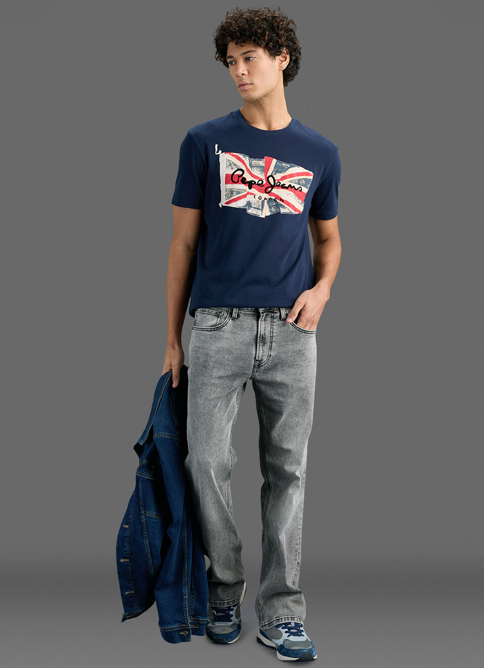 Men Navy Slim Printed T-shirt, , large image number 2