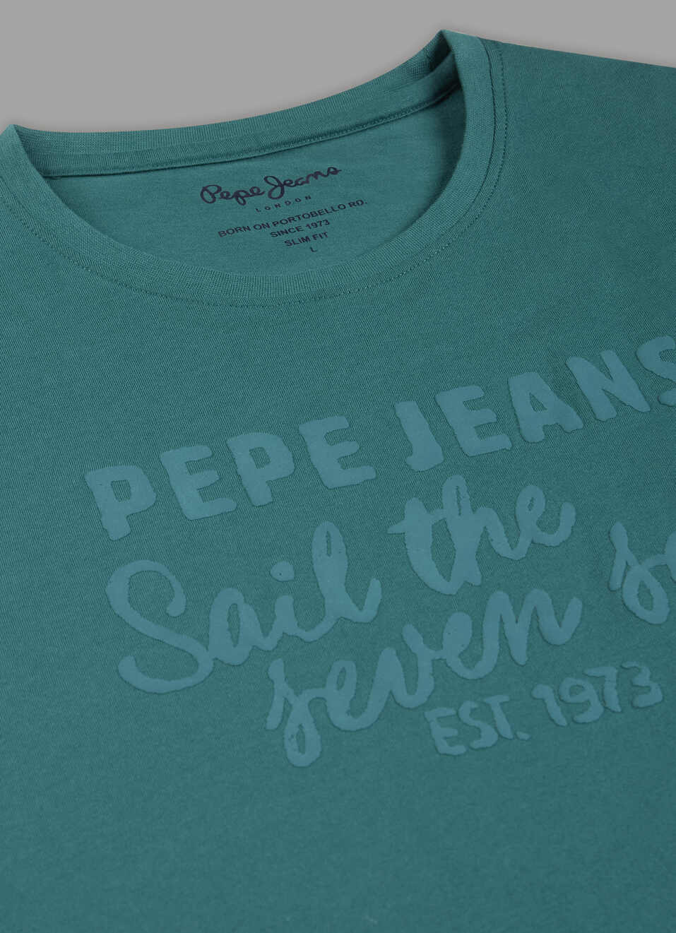 Men Green Graphic Slim Fit T-shirt, , large image number 7
