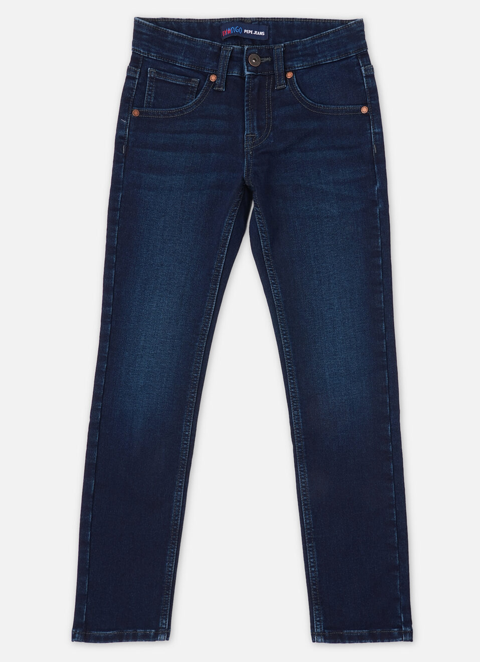 Boys  Blue Mid Waist Slim Gymindigo Jeans, , large image number 0