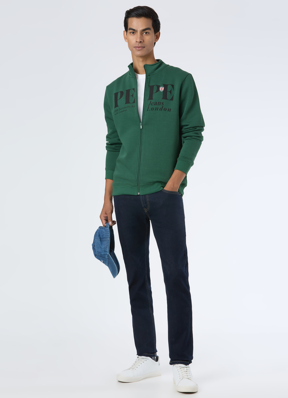 Men Ivy Green Typographic Full Zip Sweatshirt, , large image number 5
