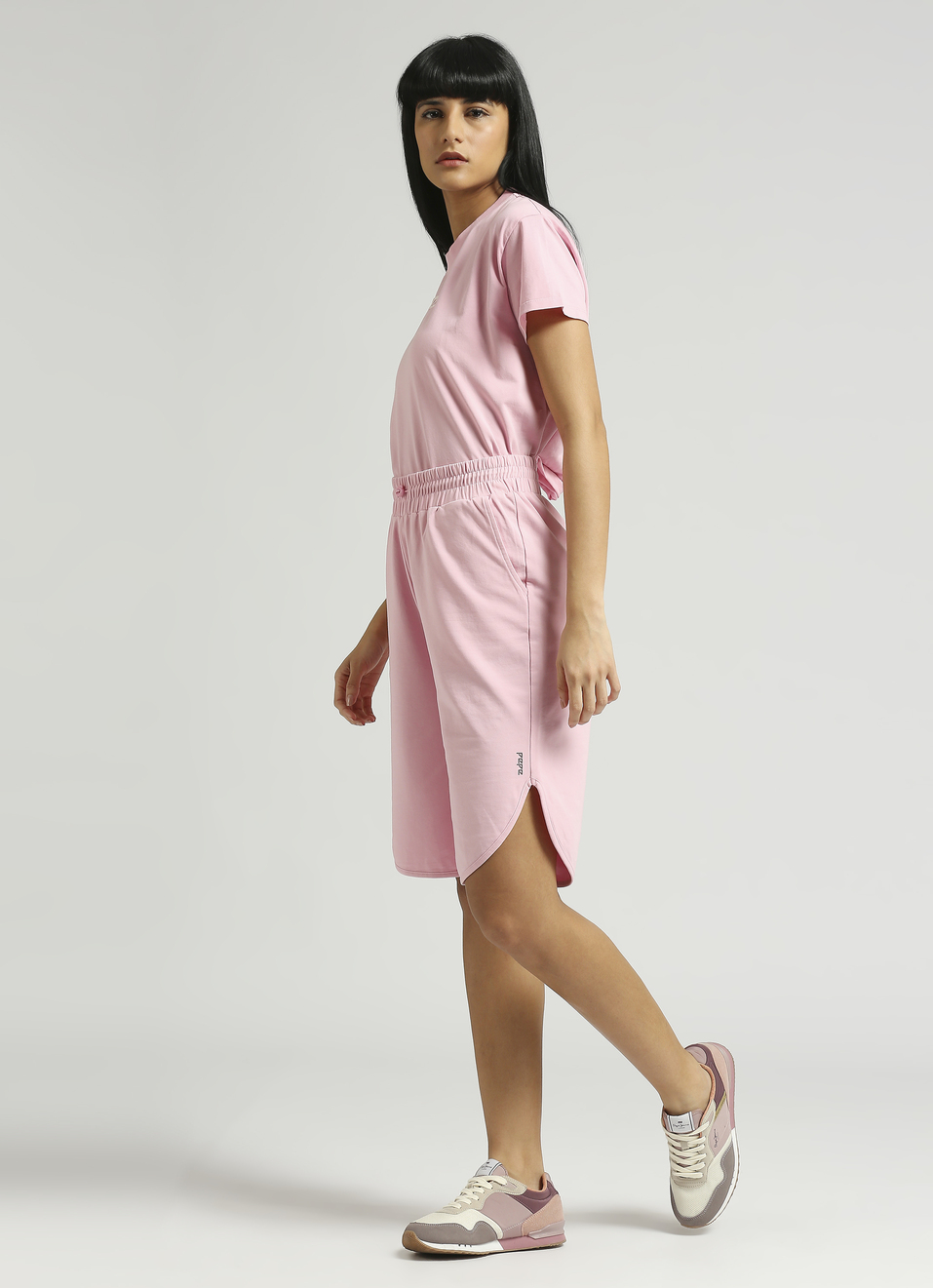 Pink Reflective Print Bermuda Shorts, , large image number 0