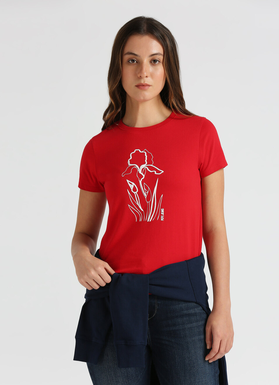 Red Graphic Print Short Sleeve T-shirt, , large image number 0