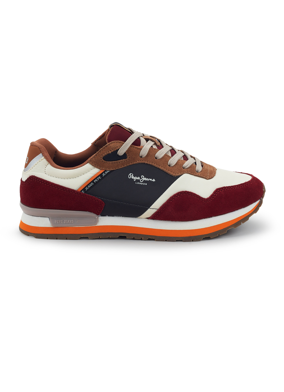 Men Red Color Block Sneakers, , large image number 5