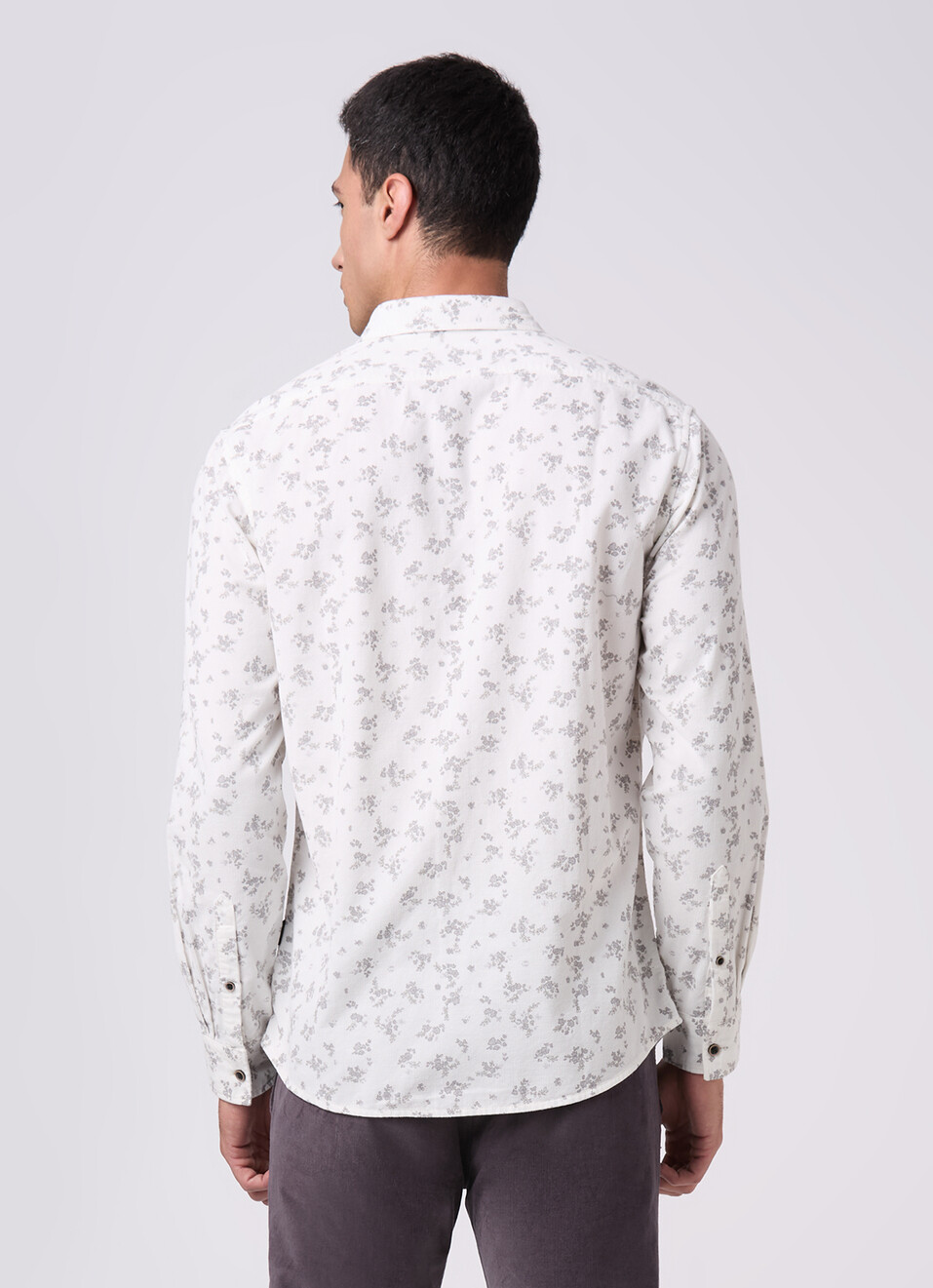 Men Off White Printed Shirt, , large image number 2