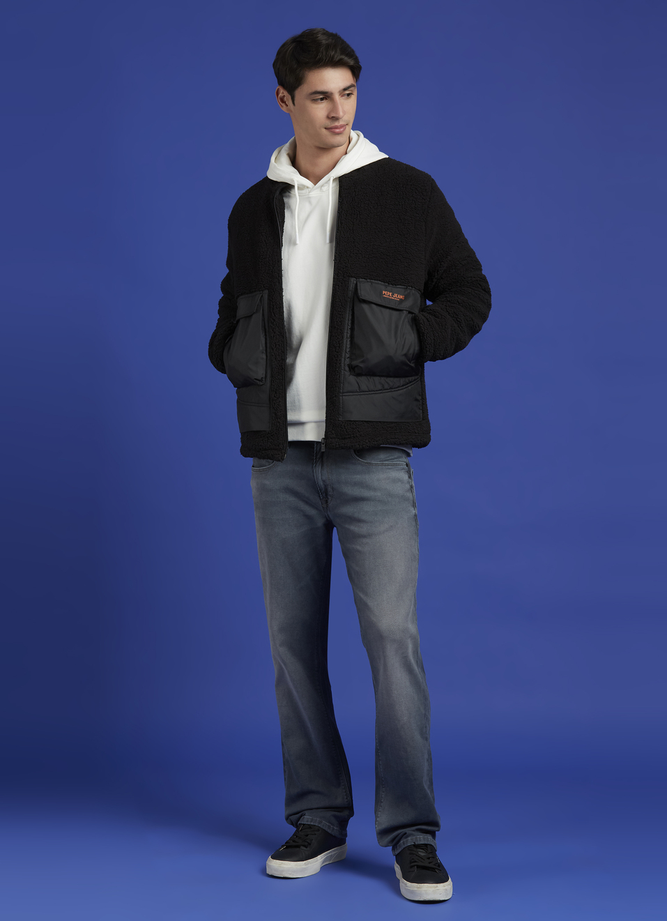 Black High Neck Full Sleeve Jacket, , large image number 5