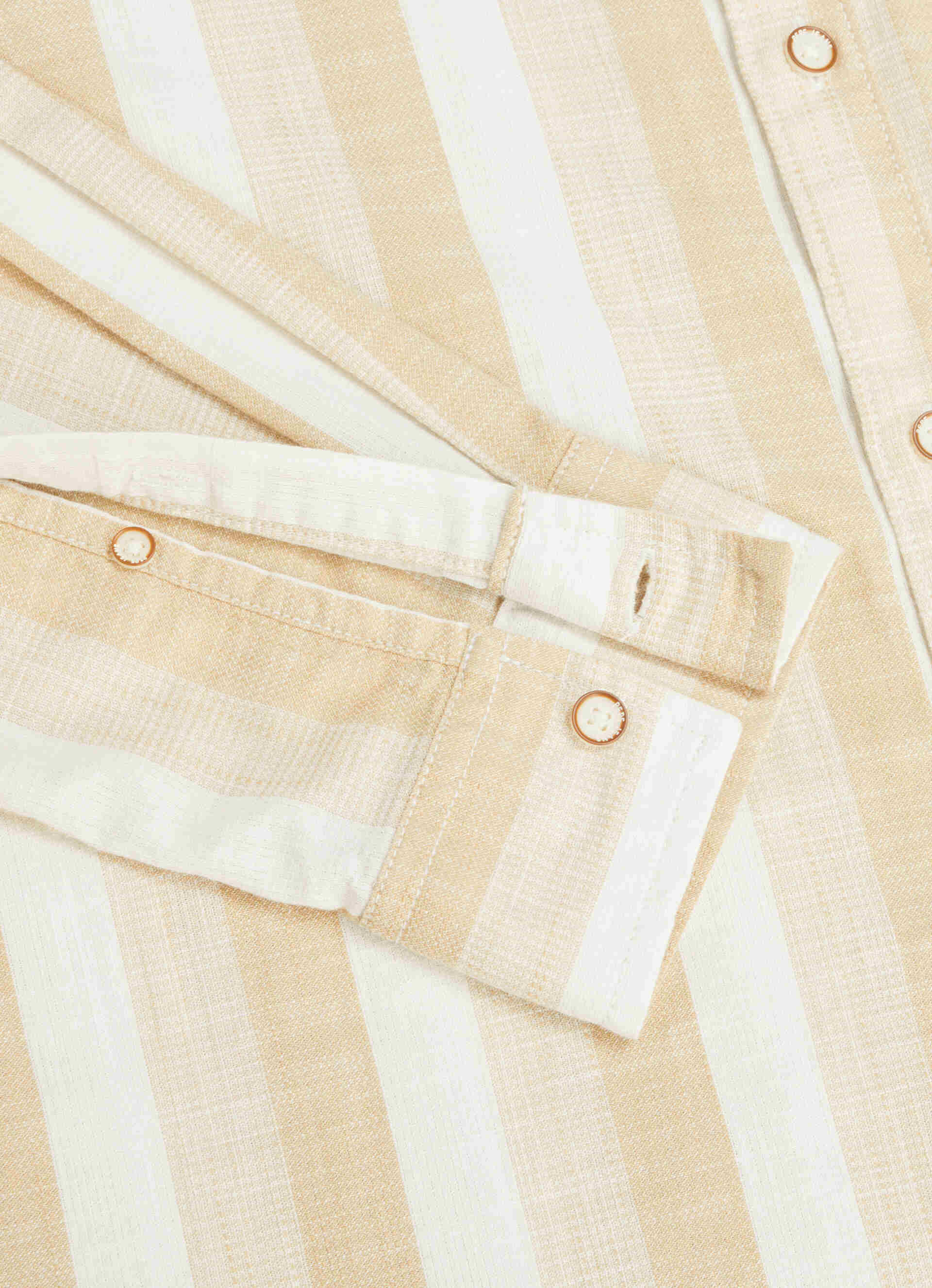 Men Beige Striped Shirt, , large image number 8
