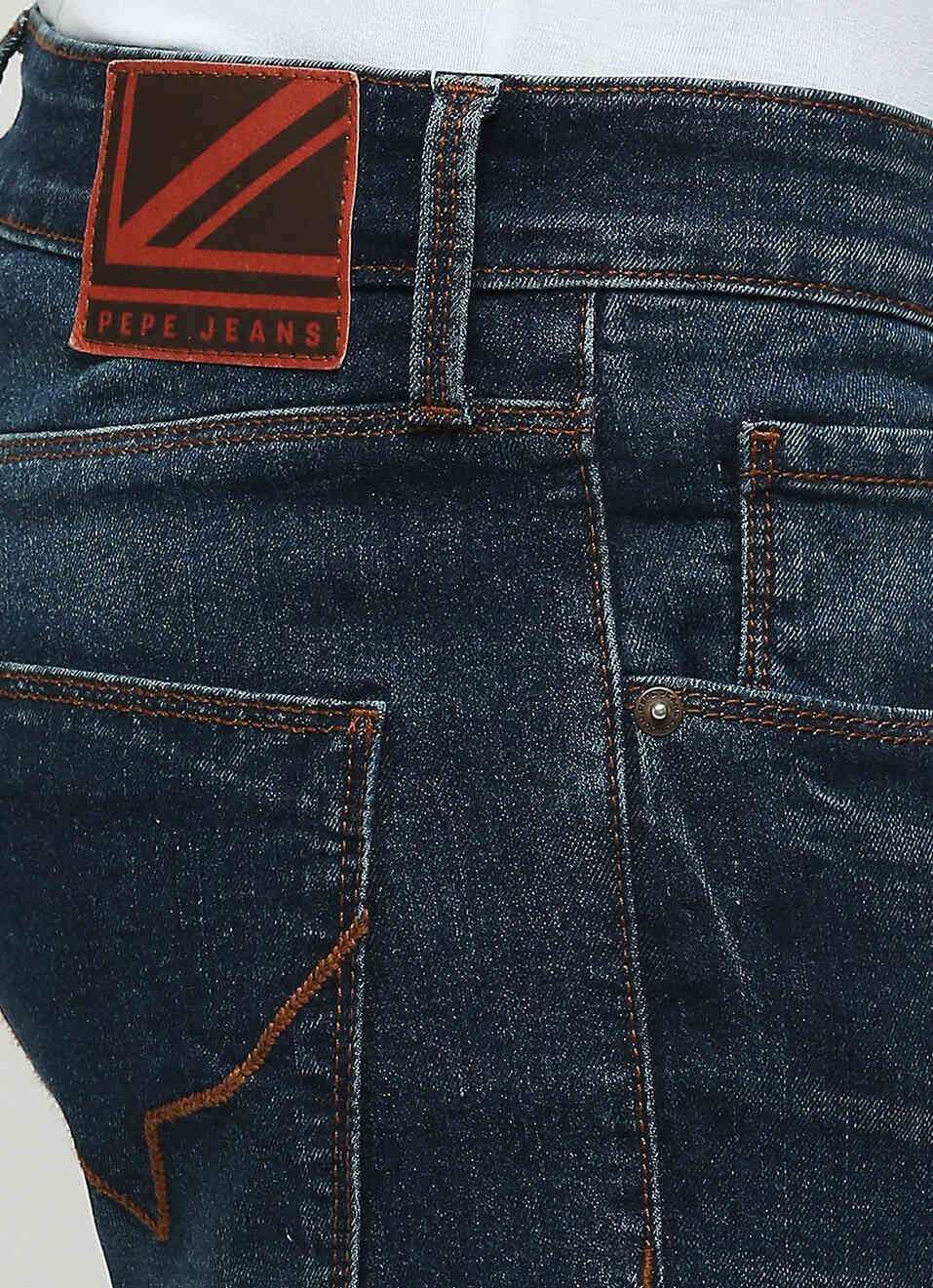 Vapour Dark Blue Low Rise Tapered Jeans, , large image number 4