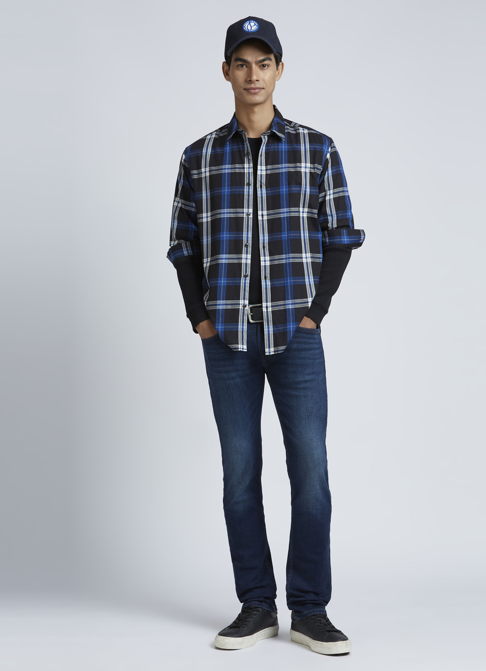 Navy Check Full Sleeve Shirt, , large image number 5