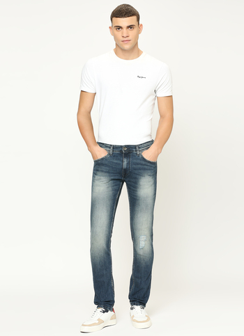 Tapered Fit Low Waist Jeans
