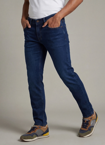 Men Blue Mid Rise Slim Fit Stretchable Jeans