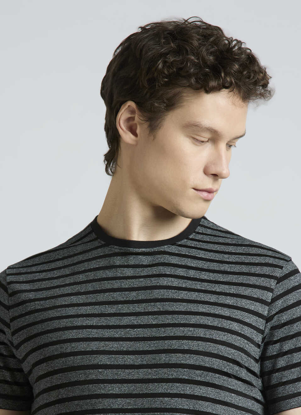 Black Stripes Short Sleeve T-shirt, , large image number 4