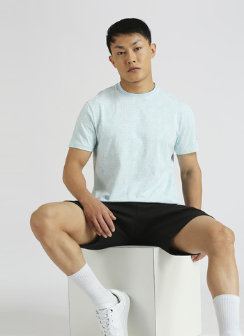 Pale Typographic Over Print Short Sleeve T-shirt