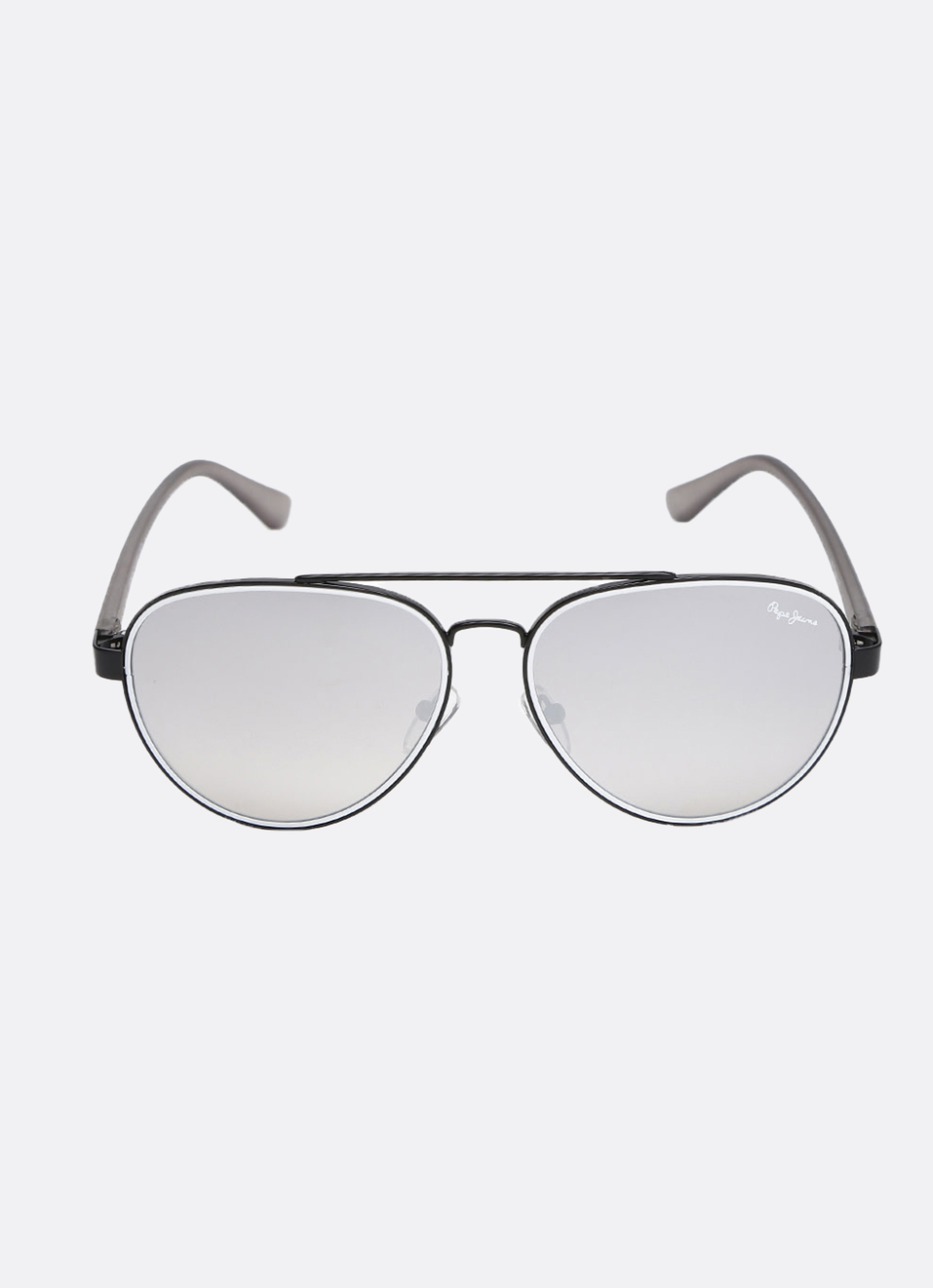 White Tone Uv-protected Aviator Sunglasses, , large image number 0