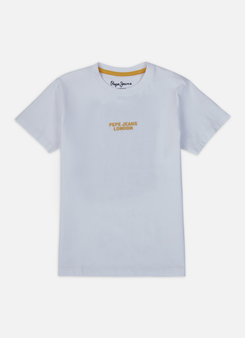 Boys White Back Print Short Sleeve T-shirt, , large image number 0
