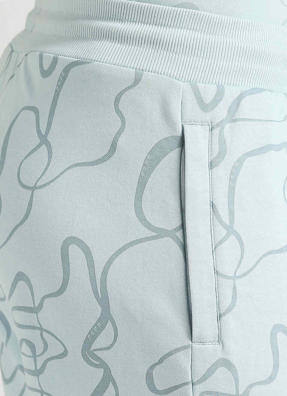 Pale Blue All Over Print Shorts , , large image number 4
