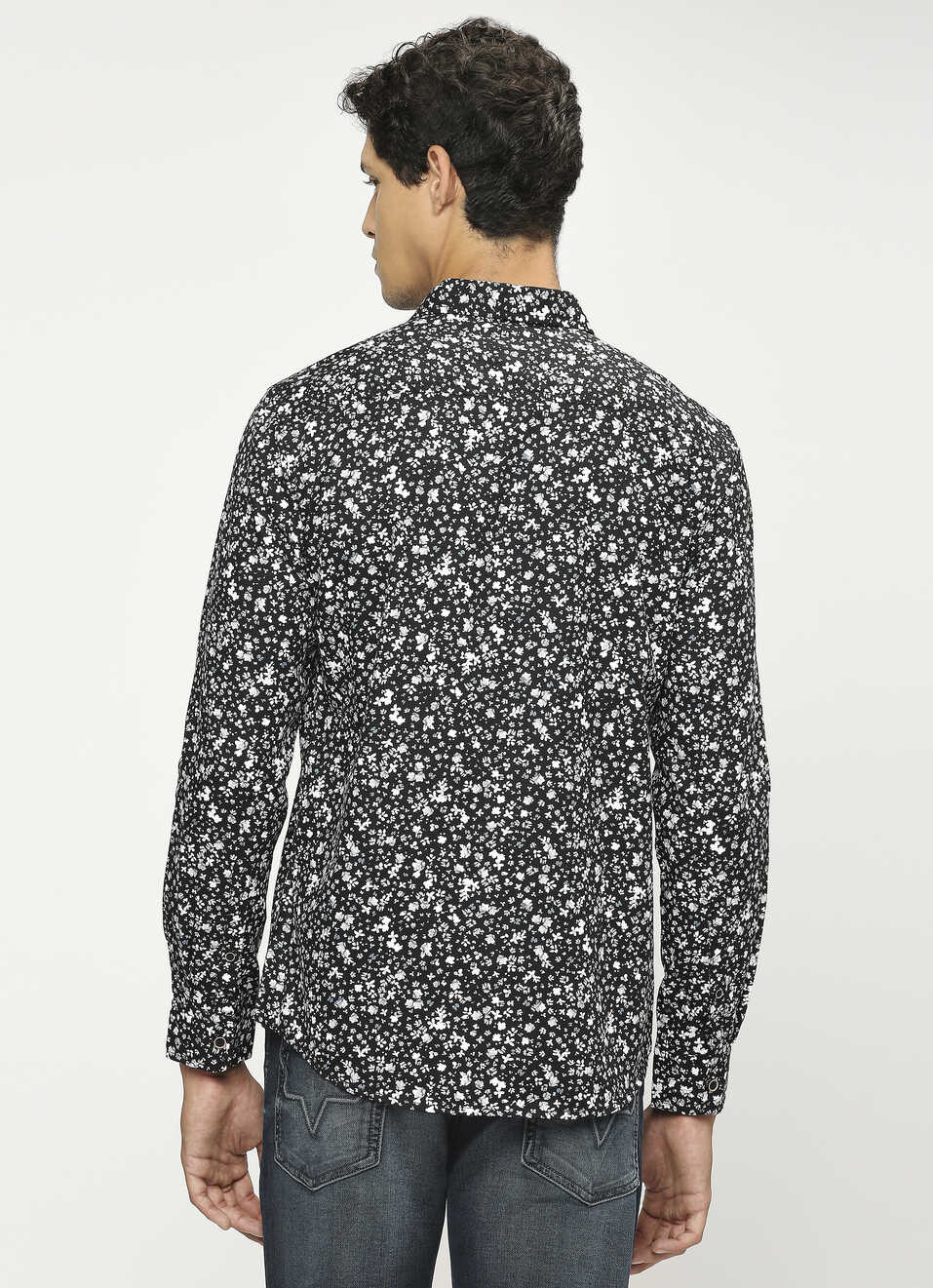 Black Printed Full Sleeve Shirt, , large image number 2