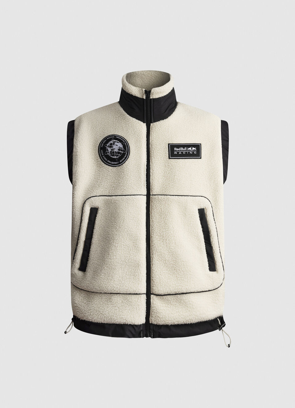 Red Bull Racing X Pepe Jeans Ecru Fleece Color Block Gilet, , large image number 5