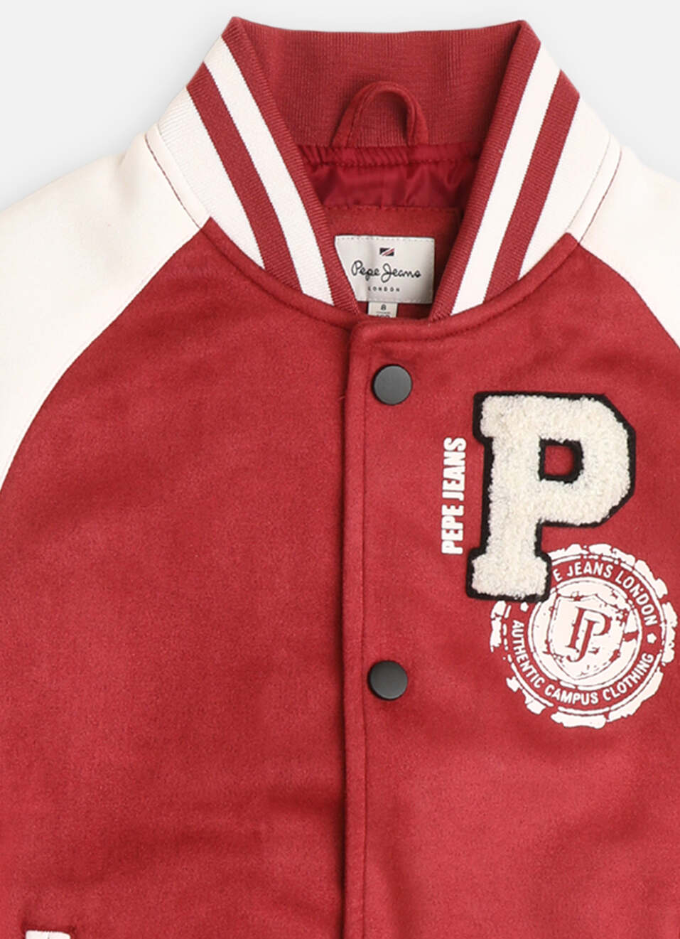 Boys Burgundy Letter Print Jacket, , large image number 2