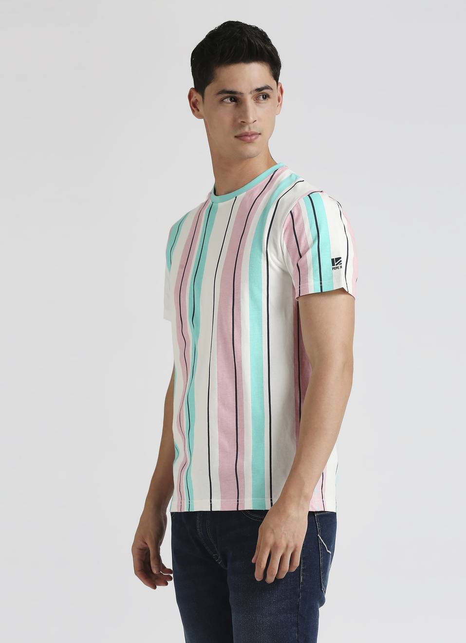 White Stripes Short Sleeves T-shirt, , large image number 2