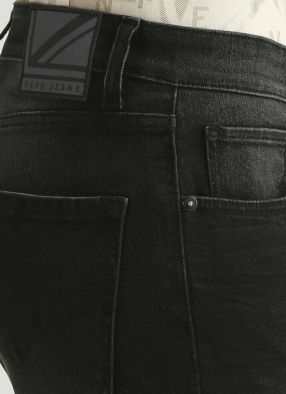 Vapour Low Rise Tapered Black Jeans, , large image number 4