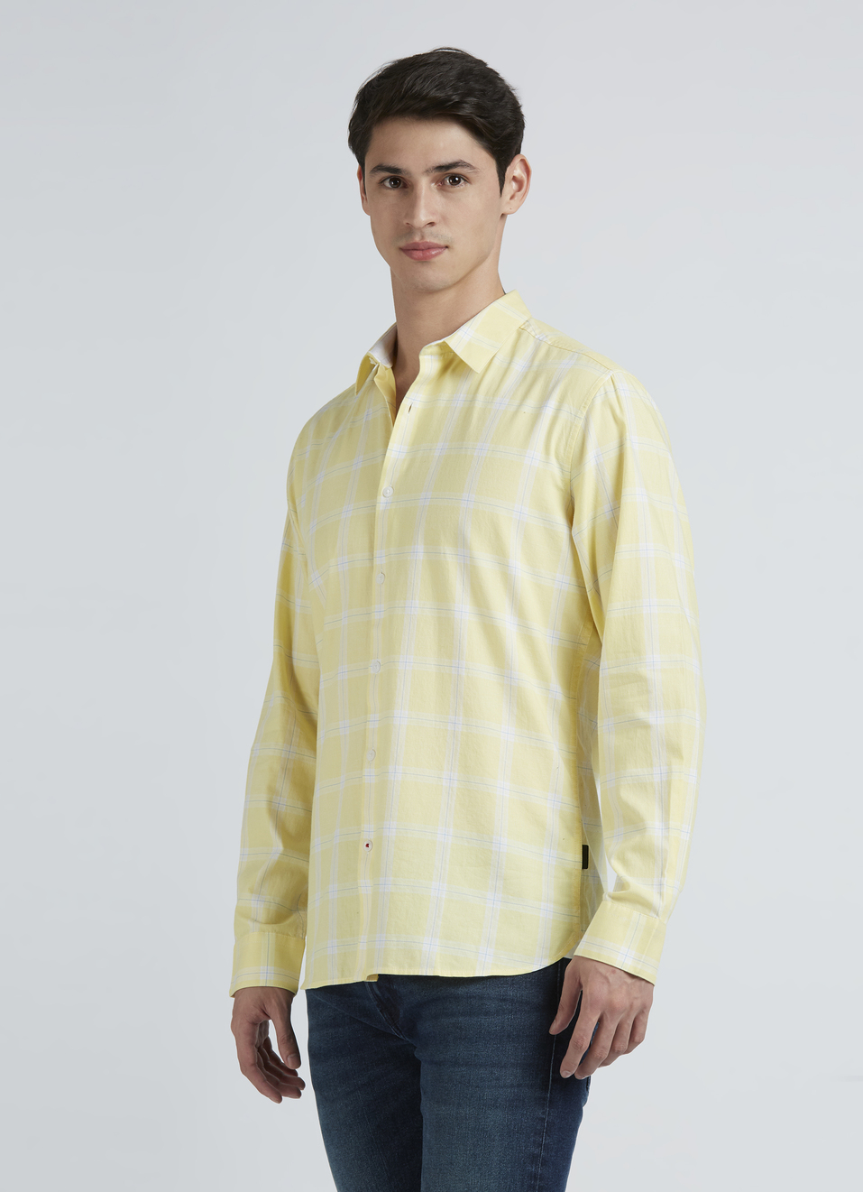 Yellow Check Full Sleeve Shirt, , large image number 3