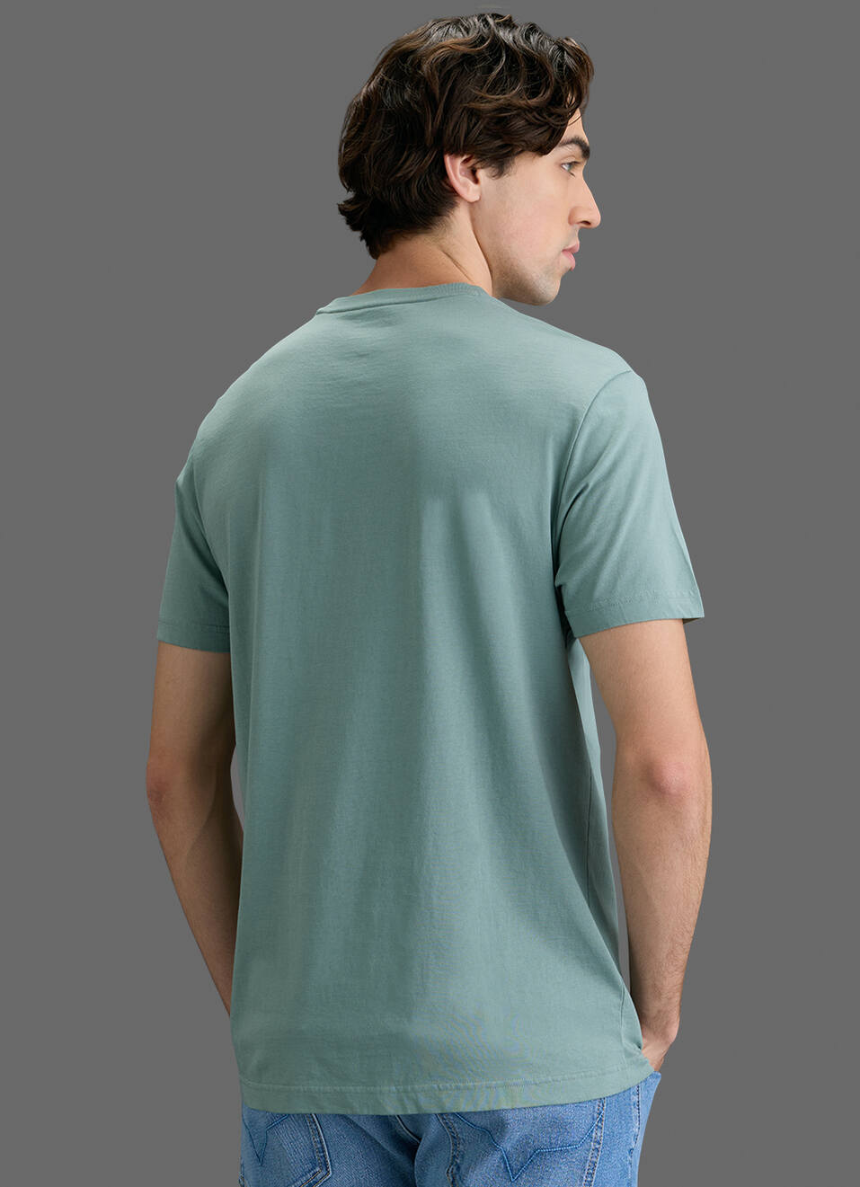 Men Olive Green Slim Printed T-shirt, , large image number 7