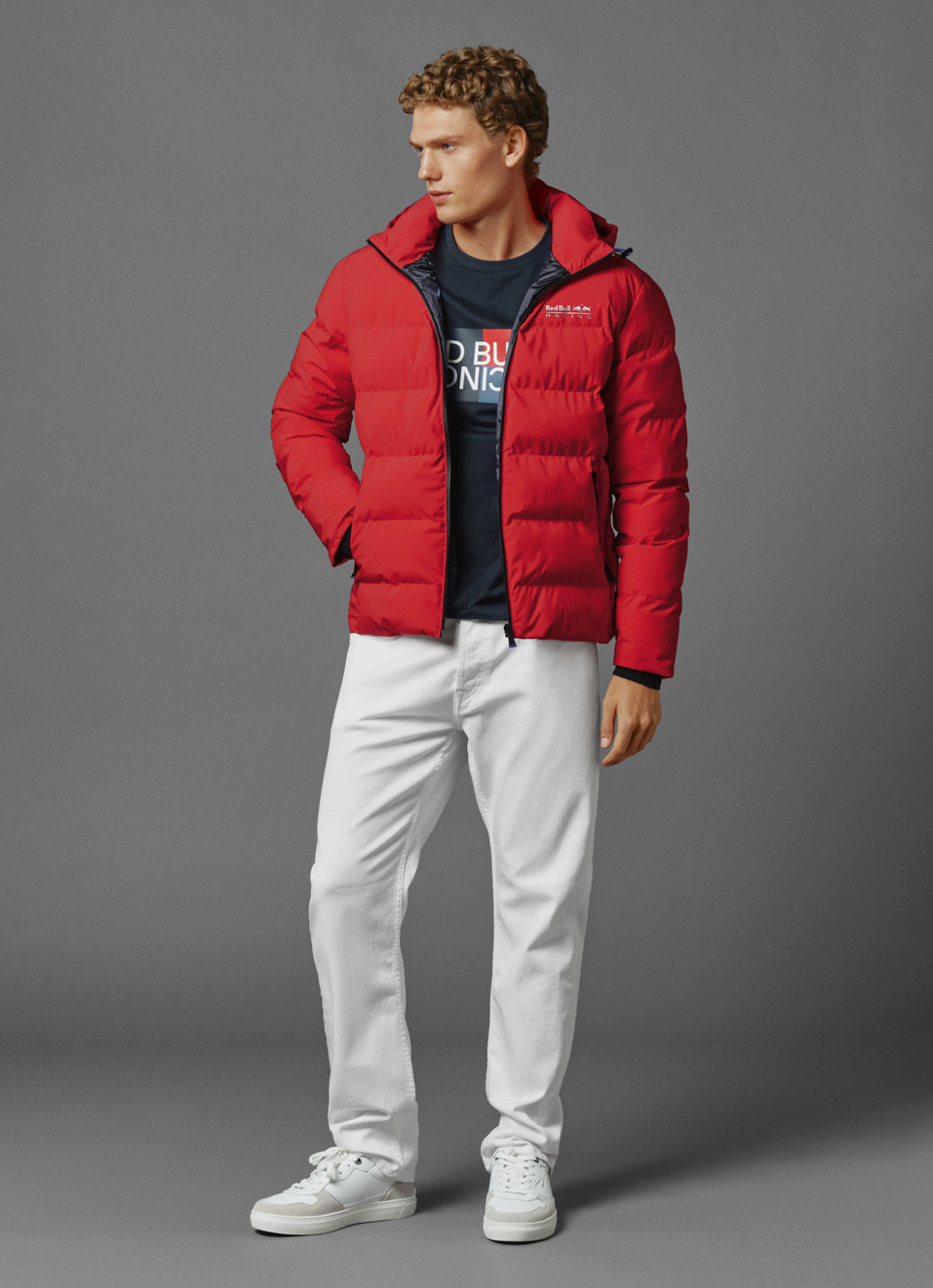 Red Bull Racing X Pepe Jeans Unisex Puffer Hooded Jacket, , large image number 1