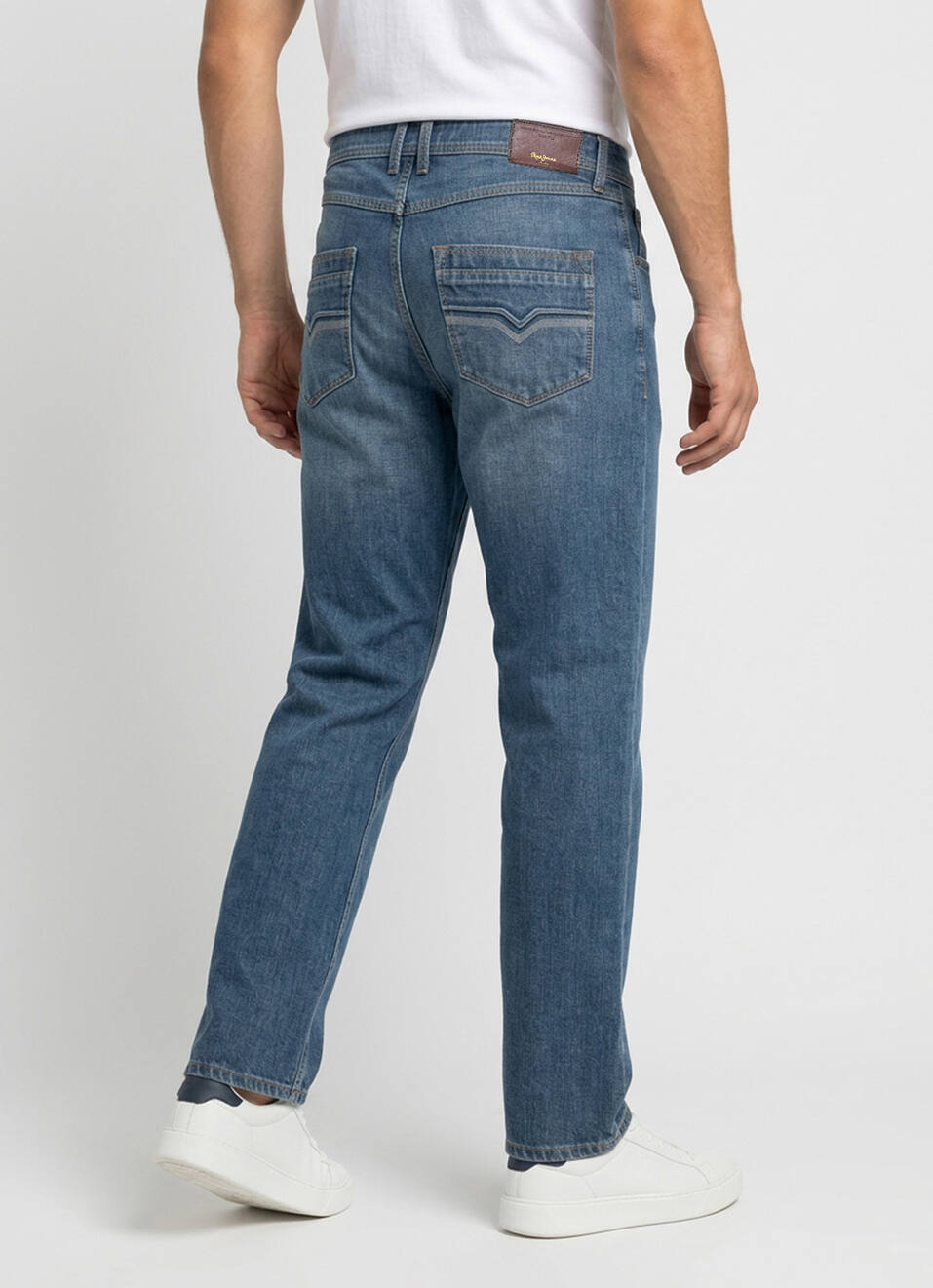 Men Blue Baggy Fit Mid Rise Jeans, , large image number 3