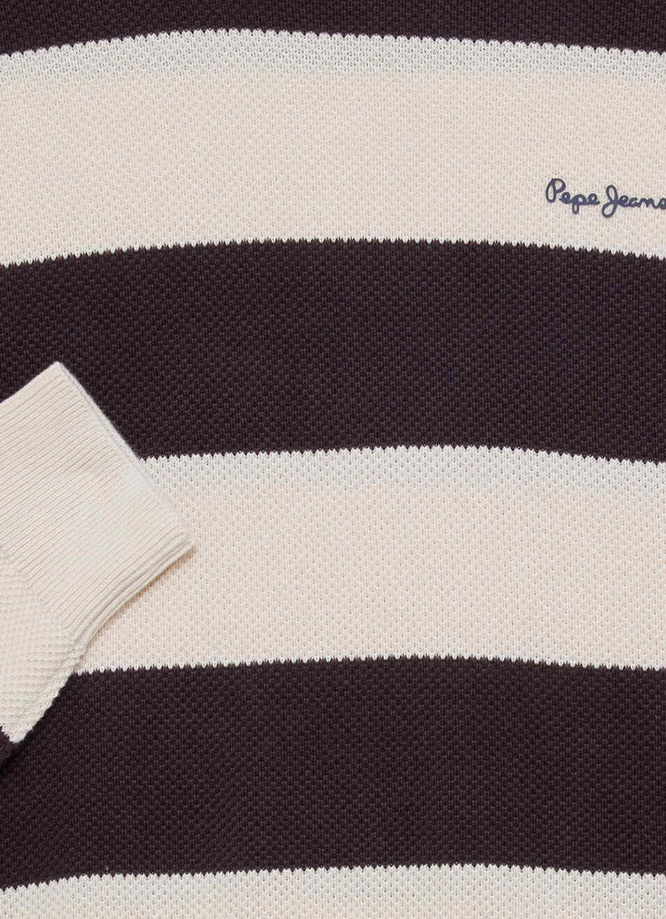 Men Brown Striped Full Sleeve Flat Knit Sweater, , large image number 7