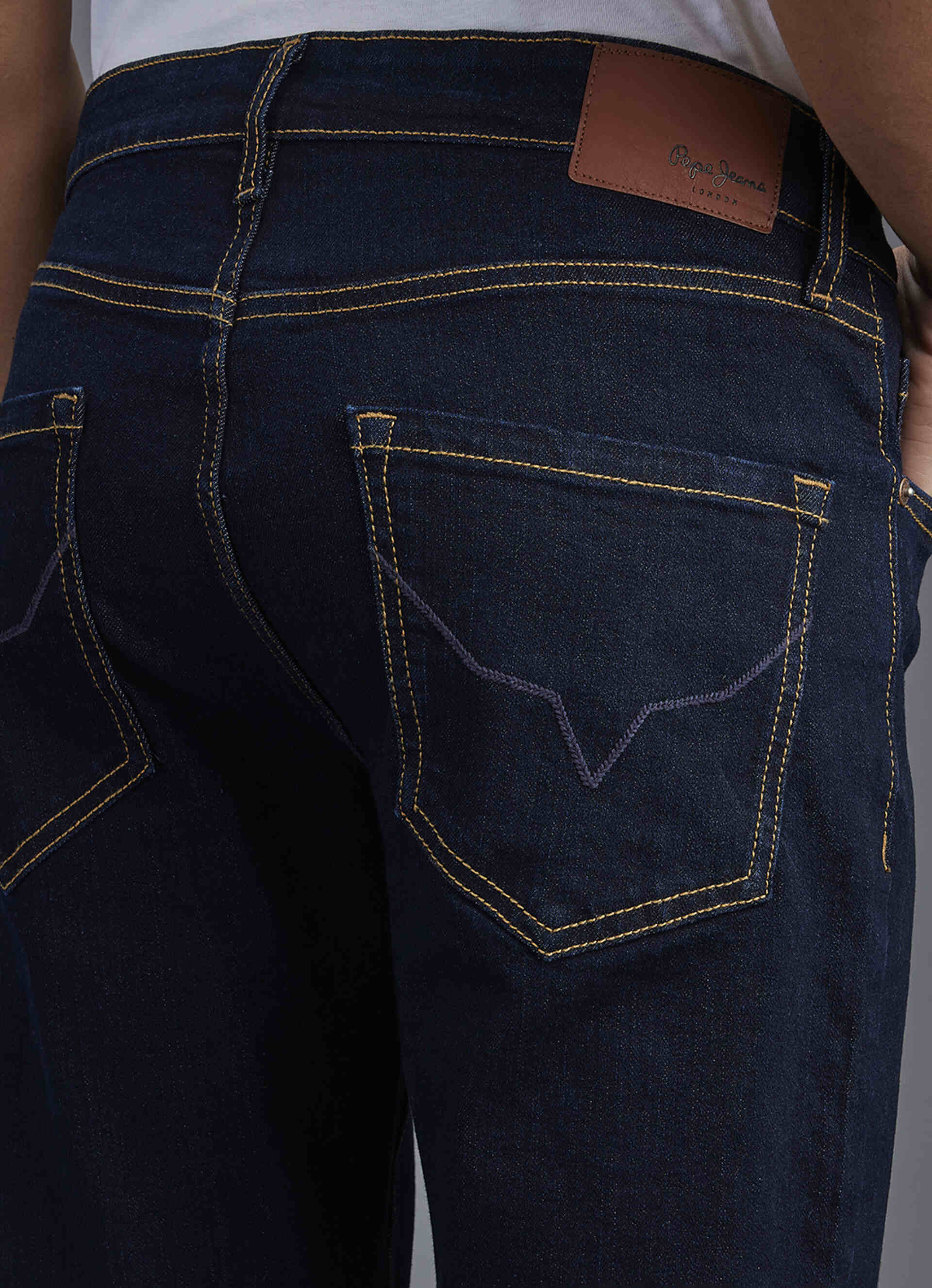 Men Blue Straight Fit Mid Rise Stretchable Jeans, , large image number 8