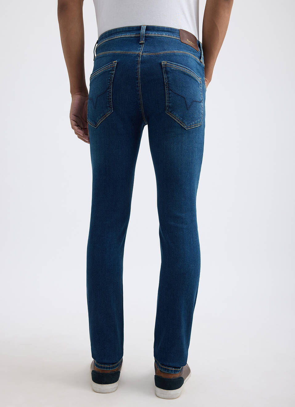 Men Blue Low Rise Skinny Powerflex Extra Stretchable Jeans, , large image number 3