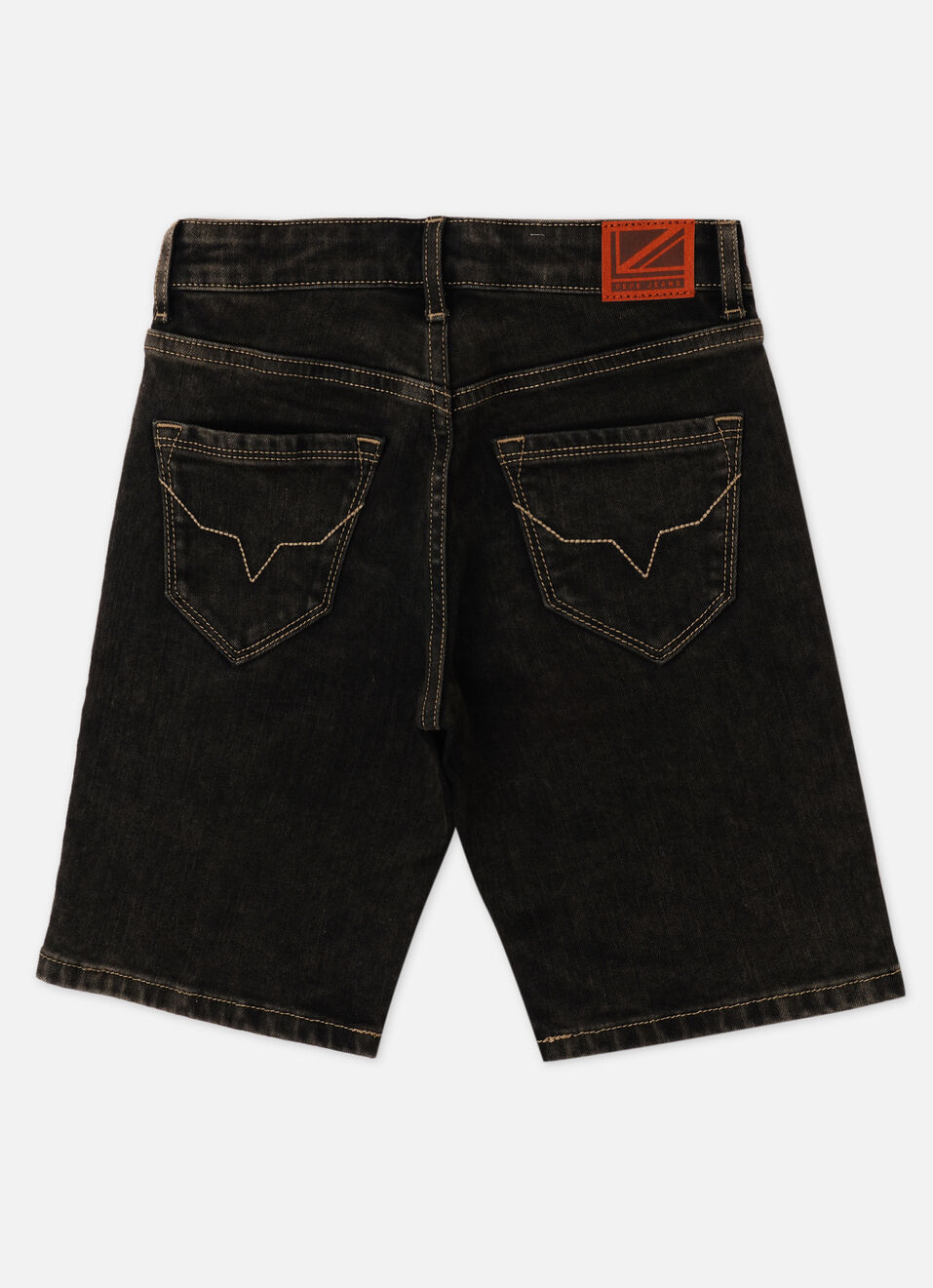 Boys  Black Mid Waist Slim Denim Shorts, , large image number 1