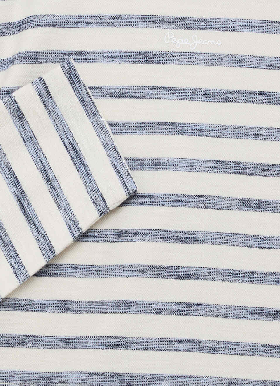 Men White Striped Long Sleeve T-shirt, , large image number 7