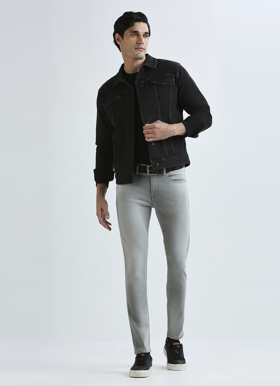 Chinox Grey Mid Waist Gymindigo Jeans, , large image number 1