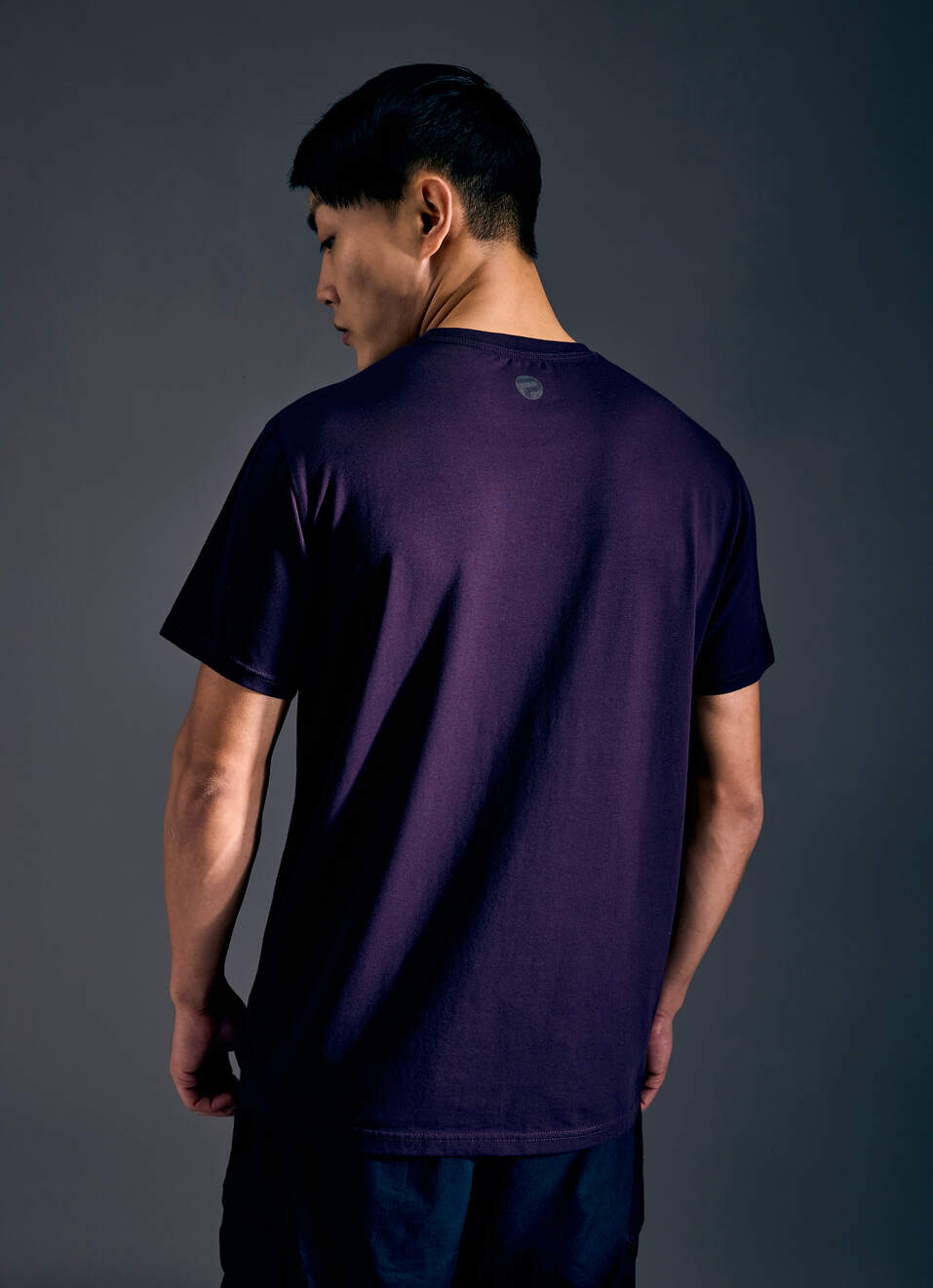 Men Purple Geometric Print Short Sleeve T-shirt, , large image number 2