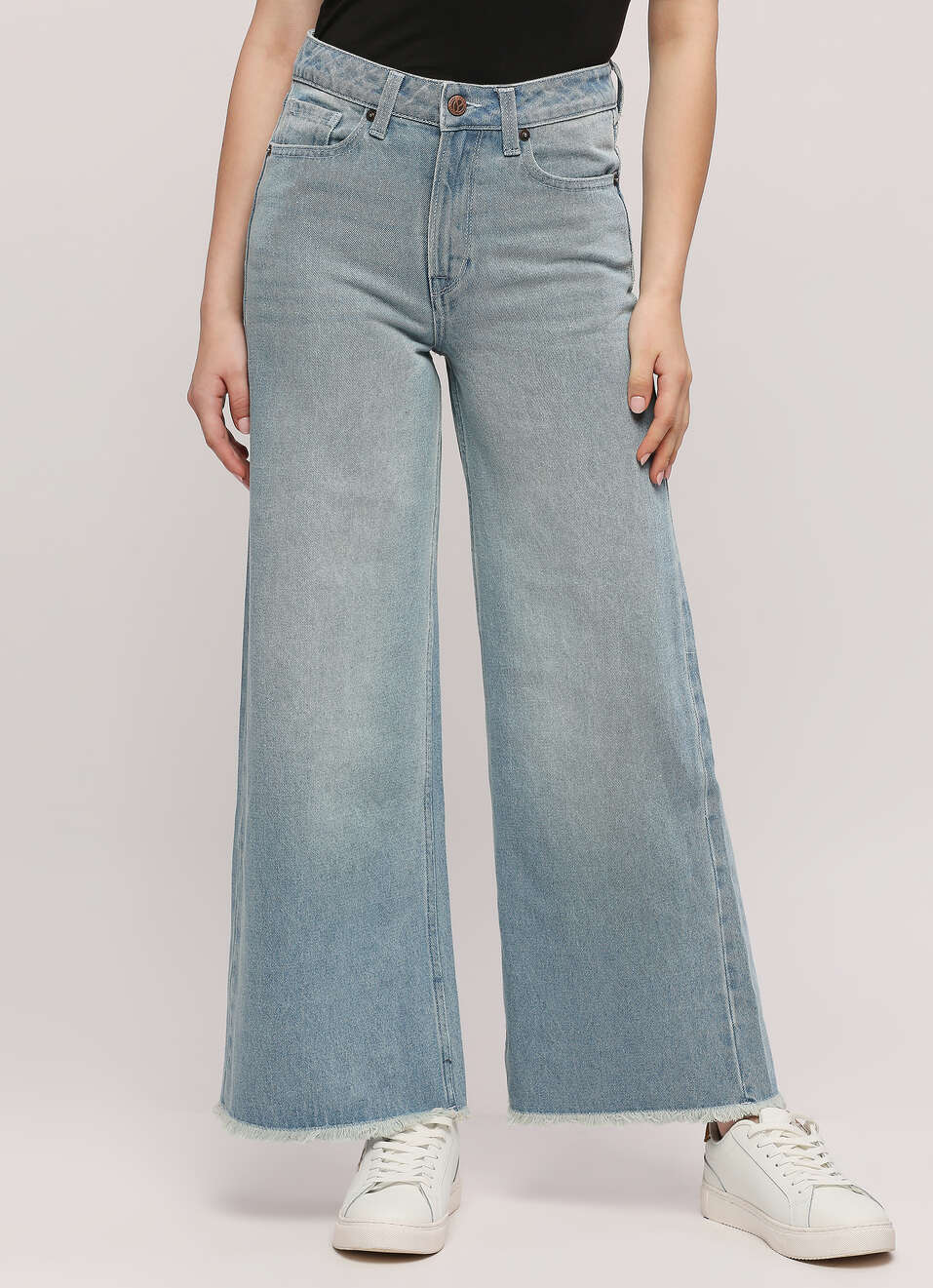 Wide Leg Loose Fit High Waist Jeans, , large image number 1
