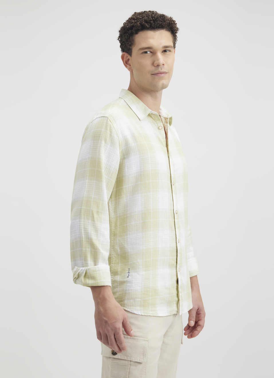 Men Green Check Full Sleeve Shirt, , large image number 3
