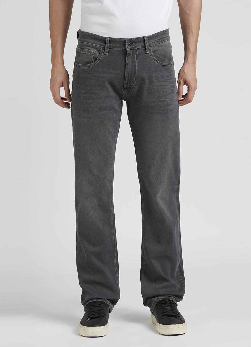 Holborne Black Mid Rise Straight Jeans, , large image number 2