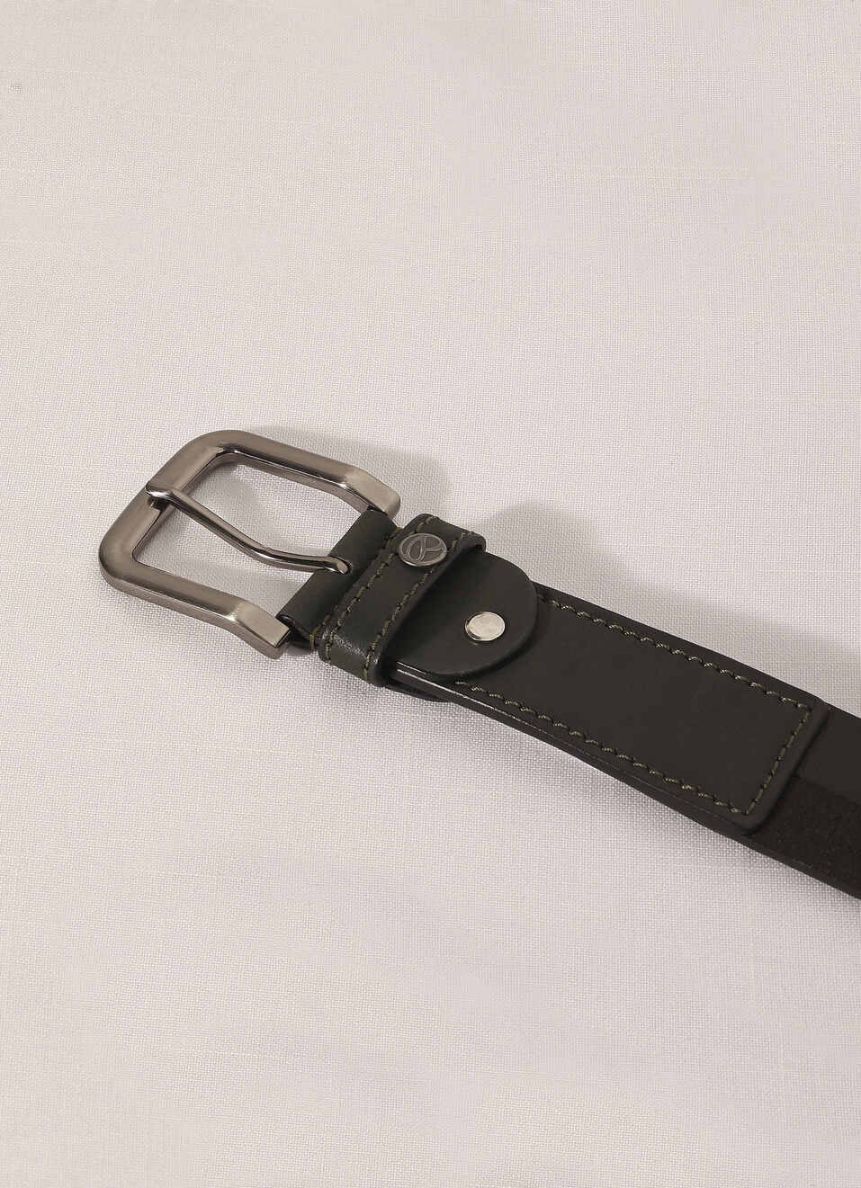 Green Laser Cut Leather Belt, , large image number 1