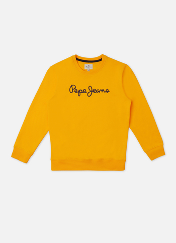Boys Yellow Full Sleeve Sweatshirt