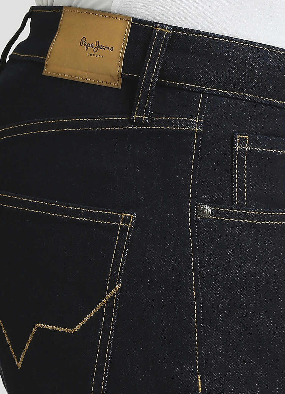 Holborne Dark Blue Mid Rise Straight Fit Jeans, , large image number 4