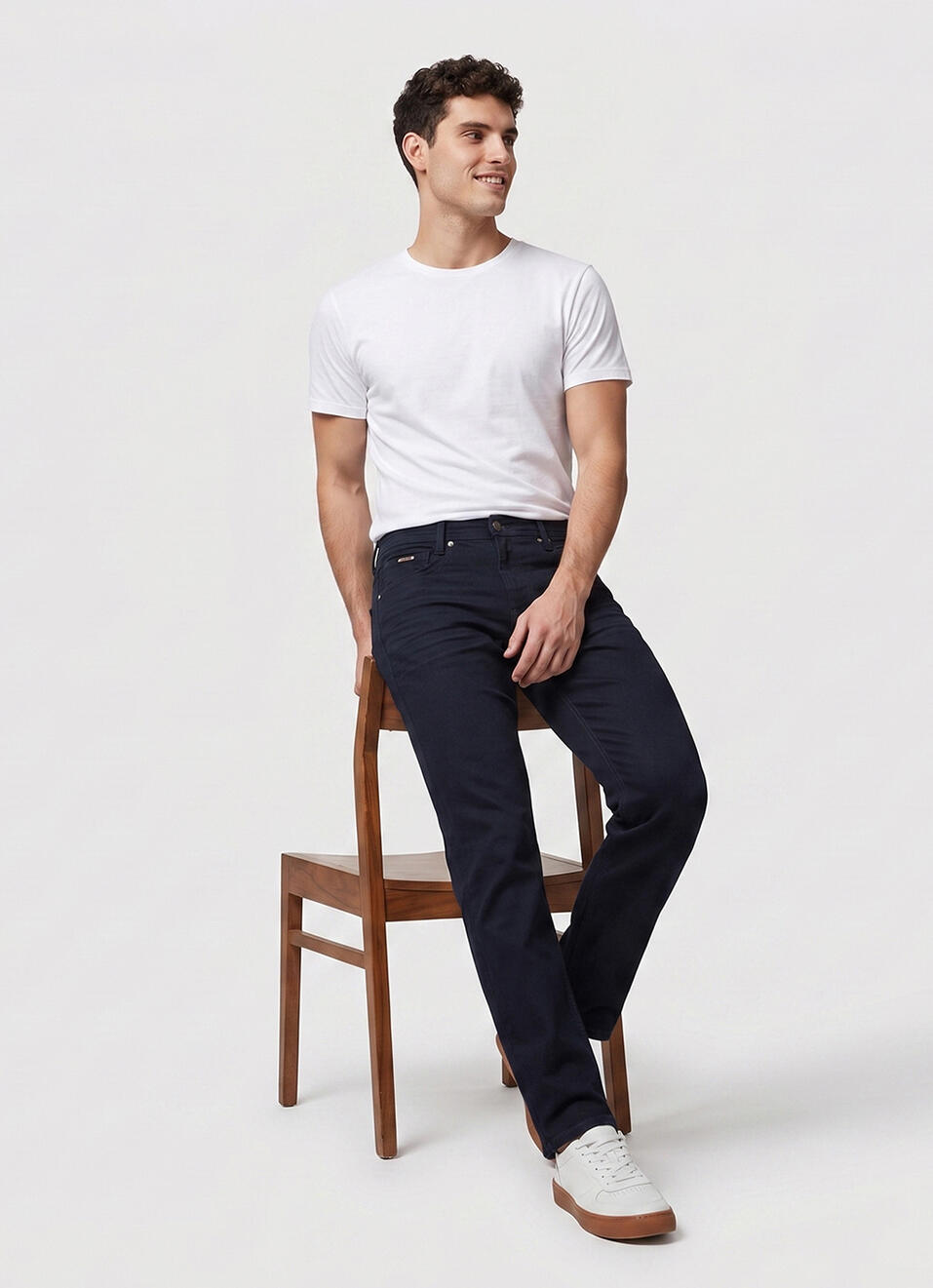 Men Black Stretchable Jeans, , large image number 1