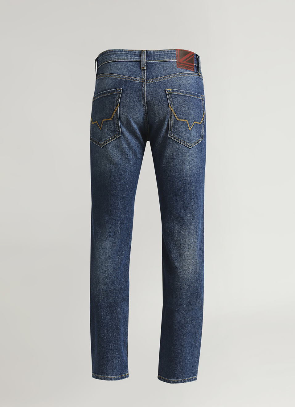 Holborne Dark Blue Mid Rise Straight Leg Jeans, , large image number 6