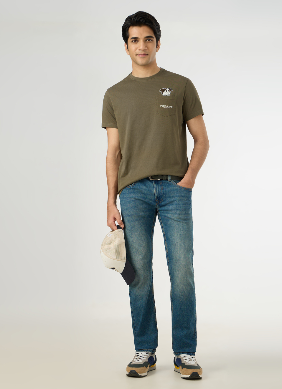 Men Olive Green Slim Back Print T-shirt, , large image number 5