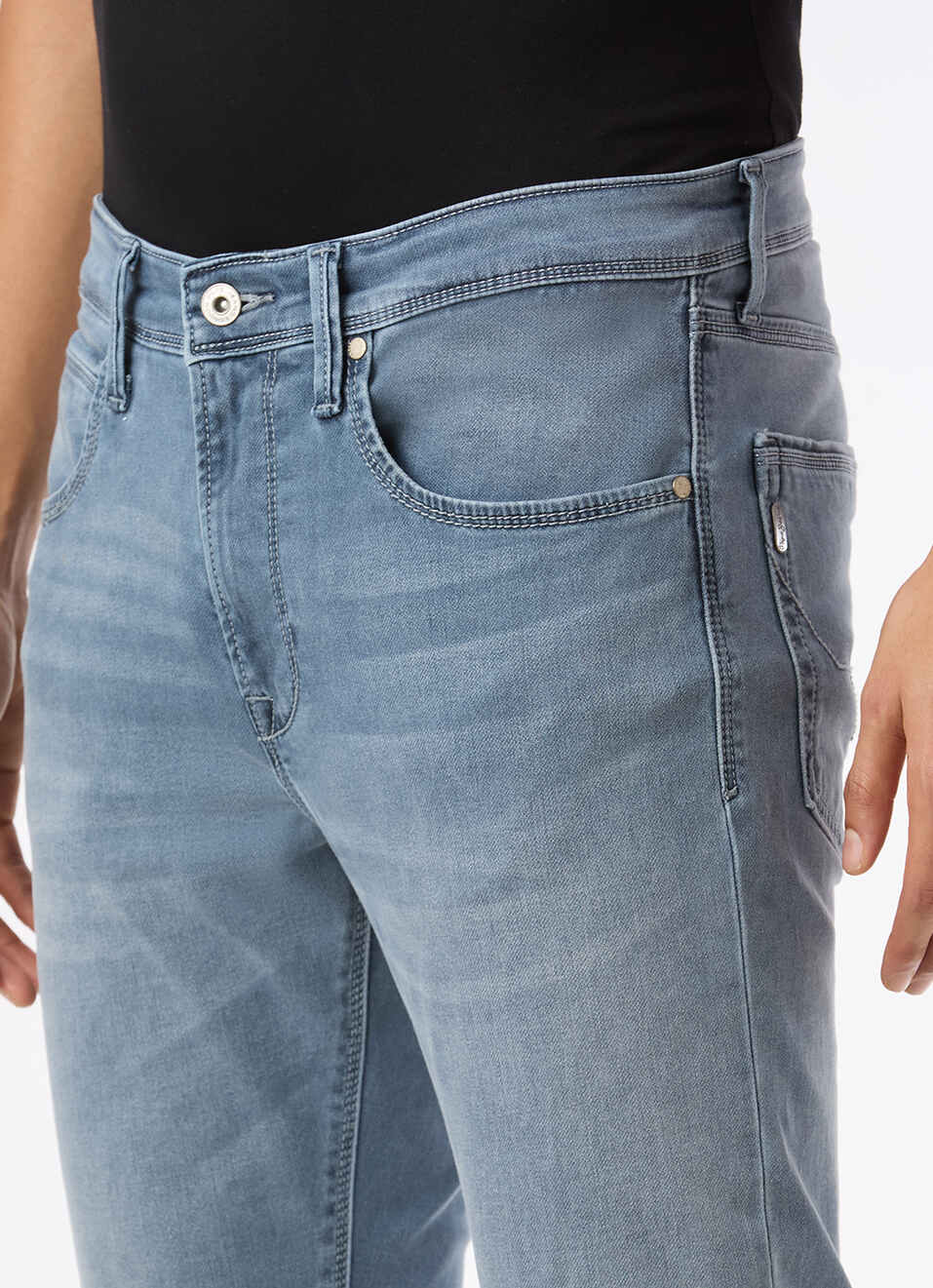 Men Blue Mid Rise Slim Fit Gymindigo Jeans, , large image number 4