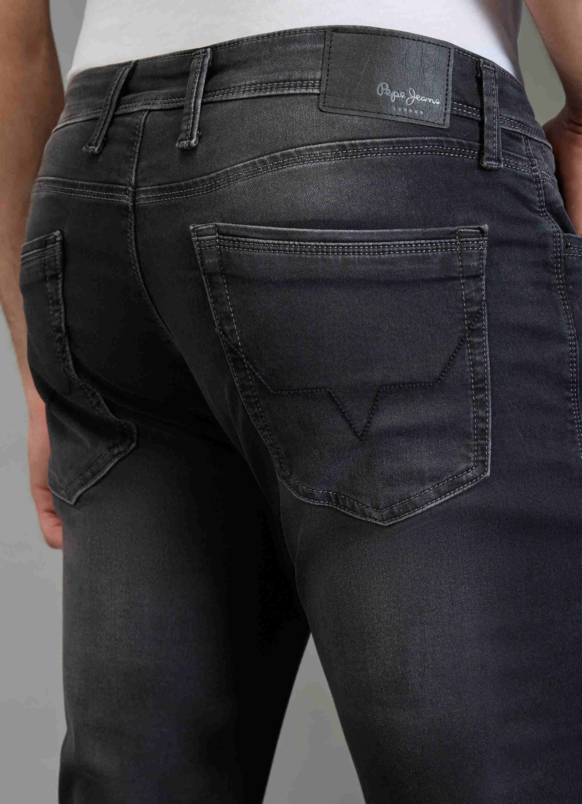 Men Black Skinny Fit Mid Rise Stretchable Jeans, , large image number 9