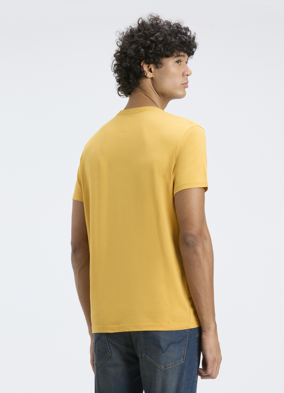 Men Gold Graphic Print Short Sleeve T-shirt, , large image number 2