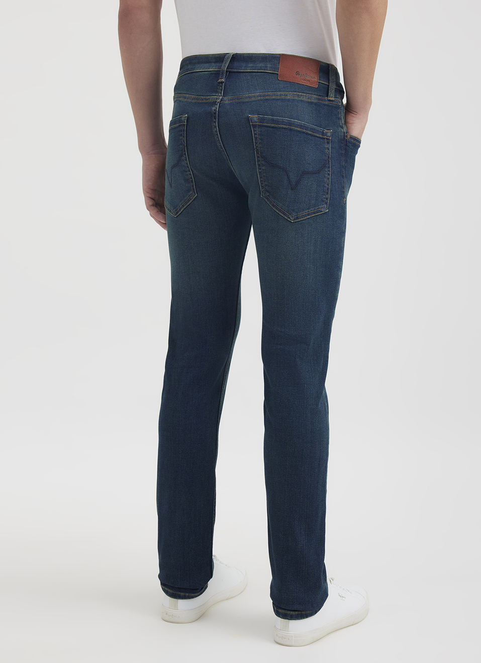 Men Green Slim Fit Mid Rise Jeans , , large image number 3