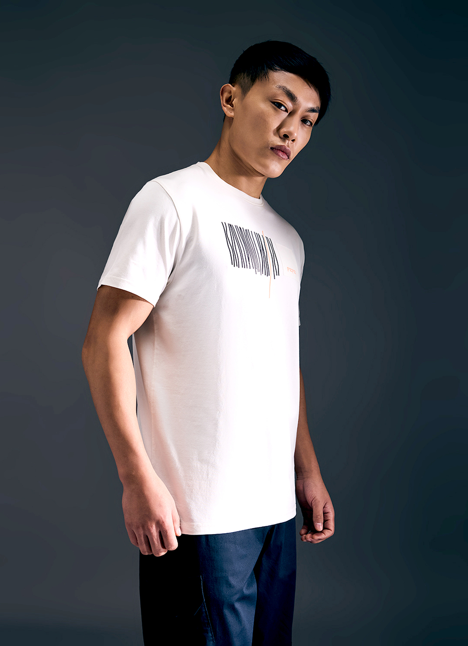 Men Ecru Geometric Print Short Sleeve T-shirt, , large image number 3