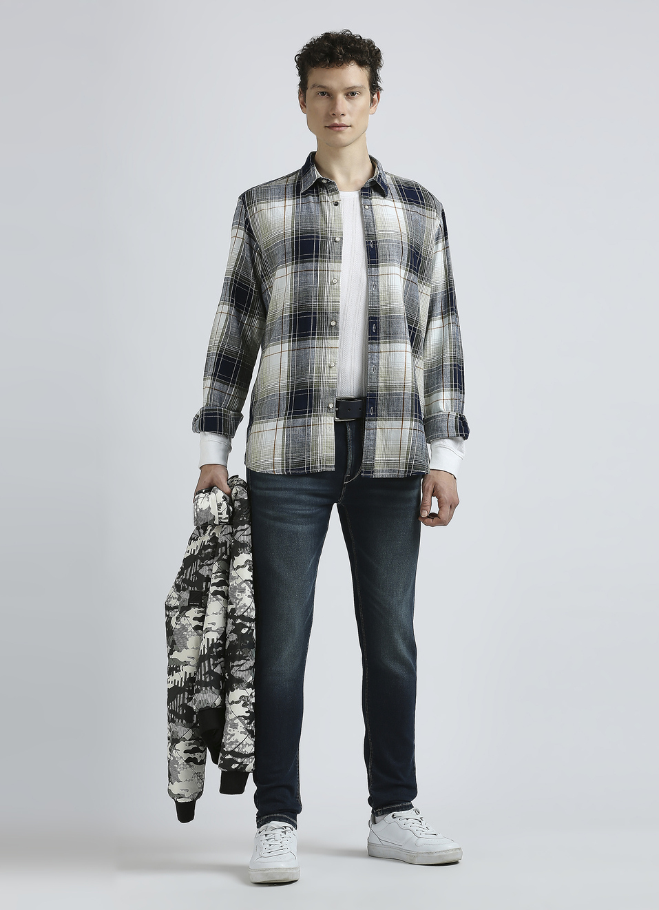 Grey Checks Full Sleeve Shirt, , large image number 5
